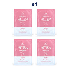 Scentio Pink Collagen Bright & Firm Mask Sheet 1 Sheet — Pack of 4 — 4 complete retail units