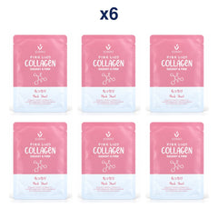 Scentio Pink Collagen Bright & Firm Mask Sheet 1 Sheet — Pack of 6 — 6 complete retail units