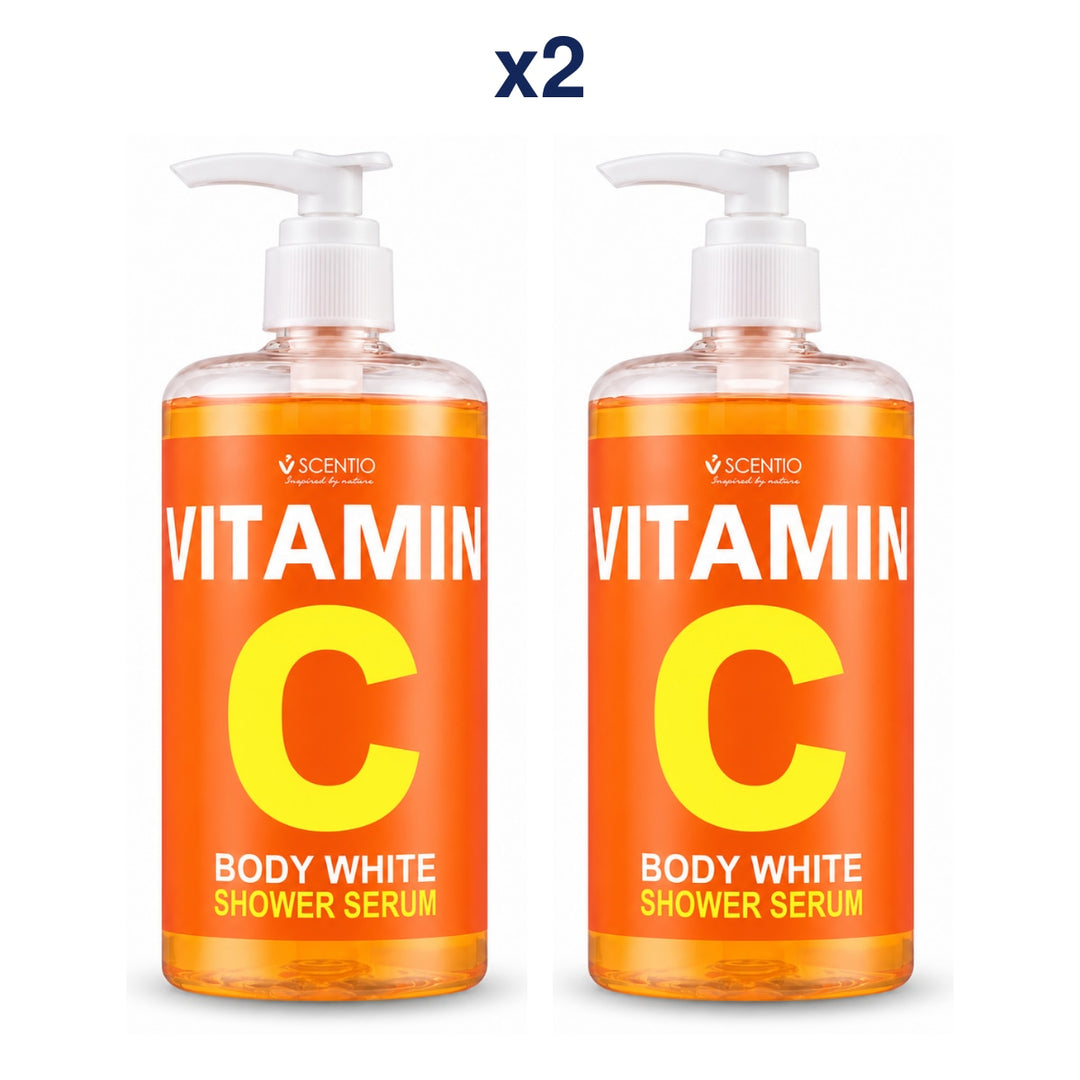 Scentio Vitamin C Body White Shower Serum 450 ml — Pack of 2 — 2 complete retail units