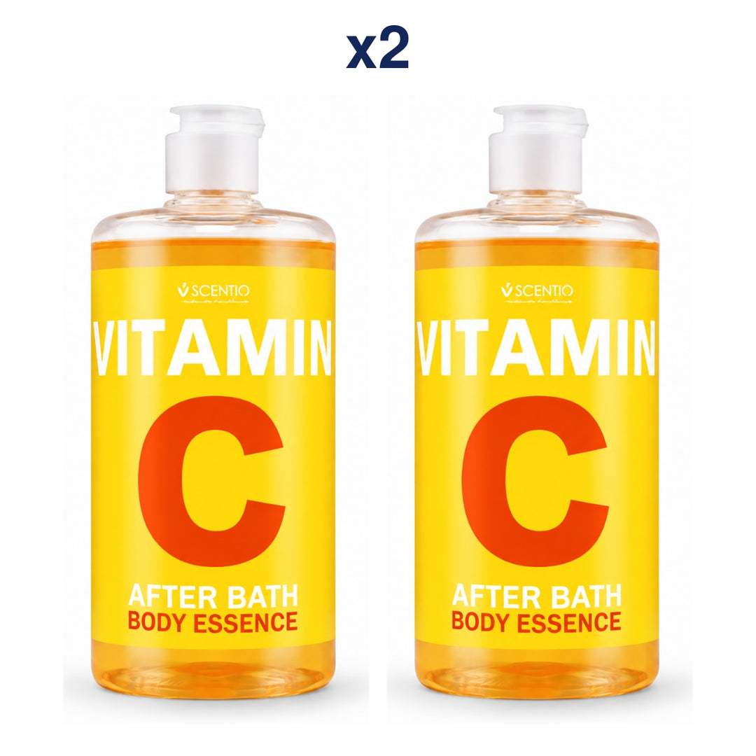 Scentio Vitamin C After Bath Body Essence 450 ml — Pack of 2 — 2 complete retail units