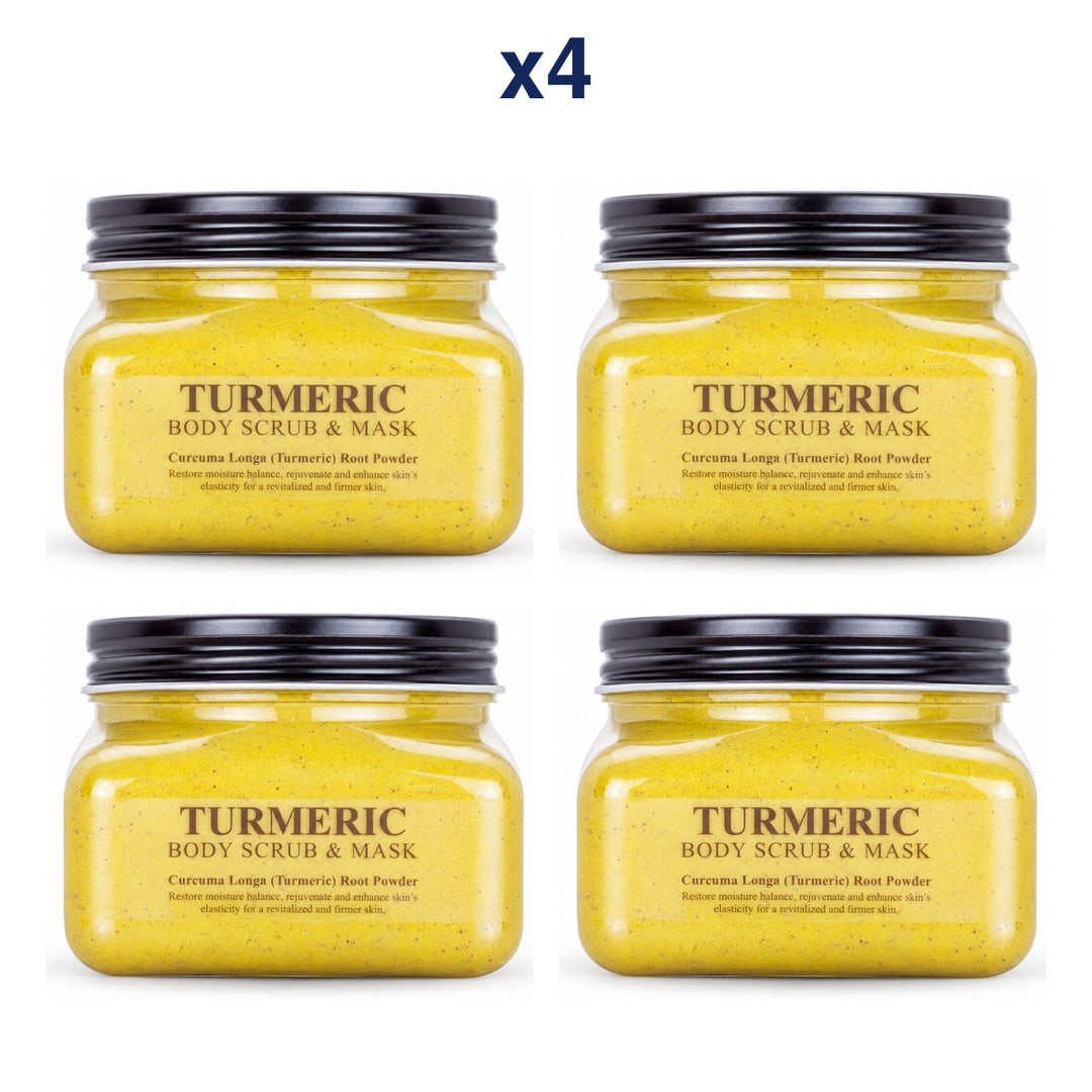 Scentio Very Thai Turmeric Body Scrub & Mask 300 ml — Pack of 4 — 4 complete retail units