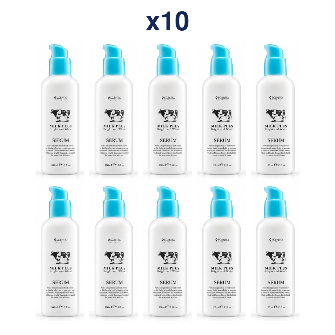 Scentio Milk Plus Bright And Smooth Serum 100 ml — Pack of 10 — 10 complete retail units