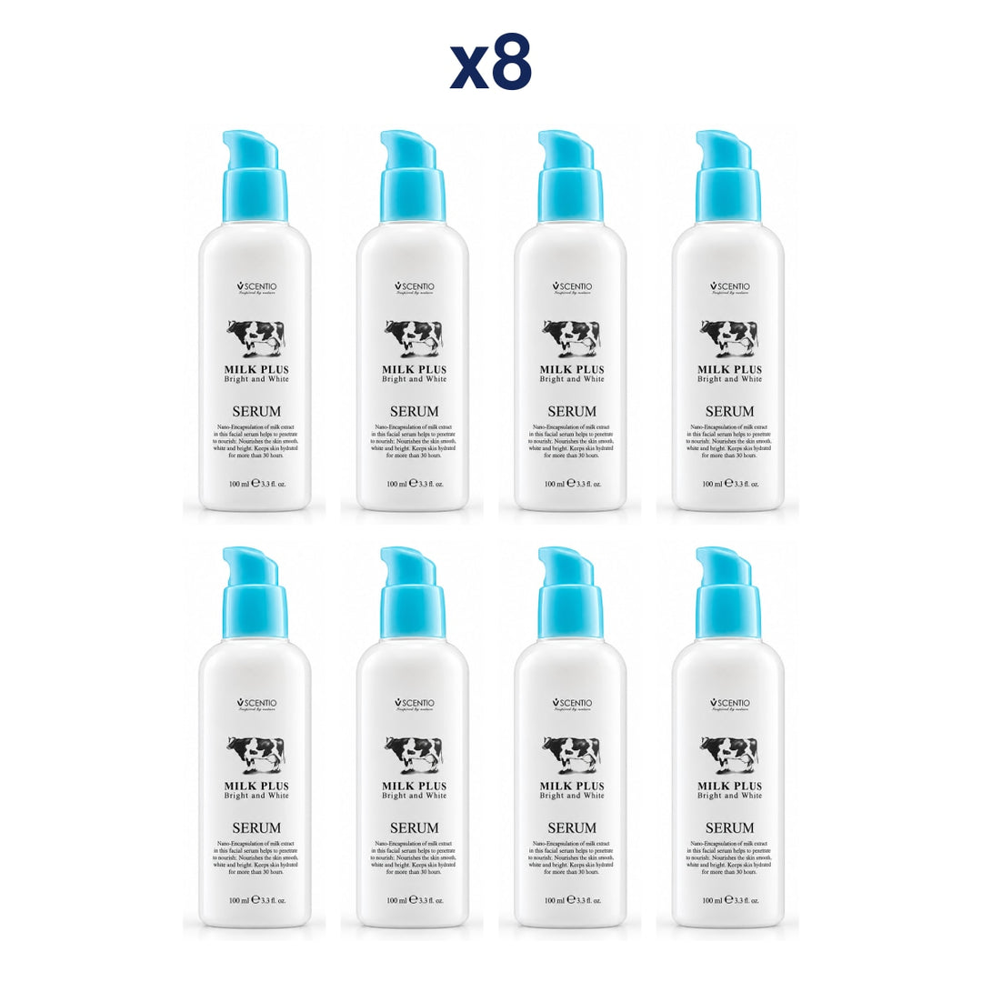 Scentio Milk Plus Bright And Smooth Serum 100 ml — Pack of 8 — 8 complete retail units