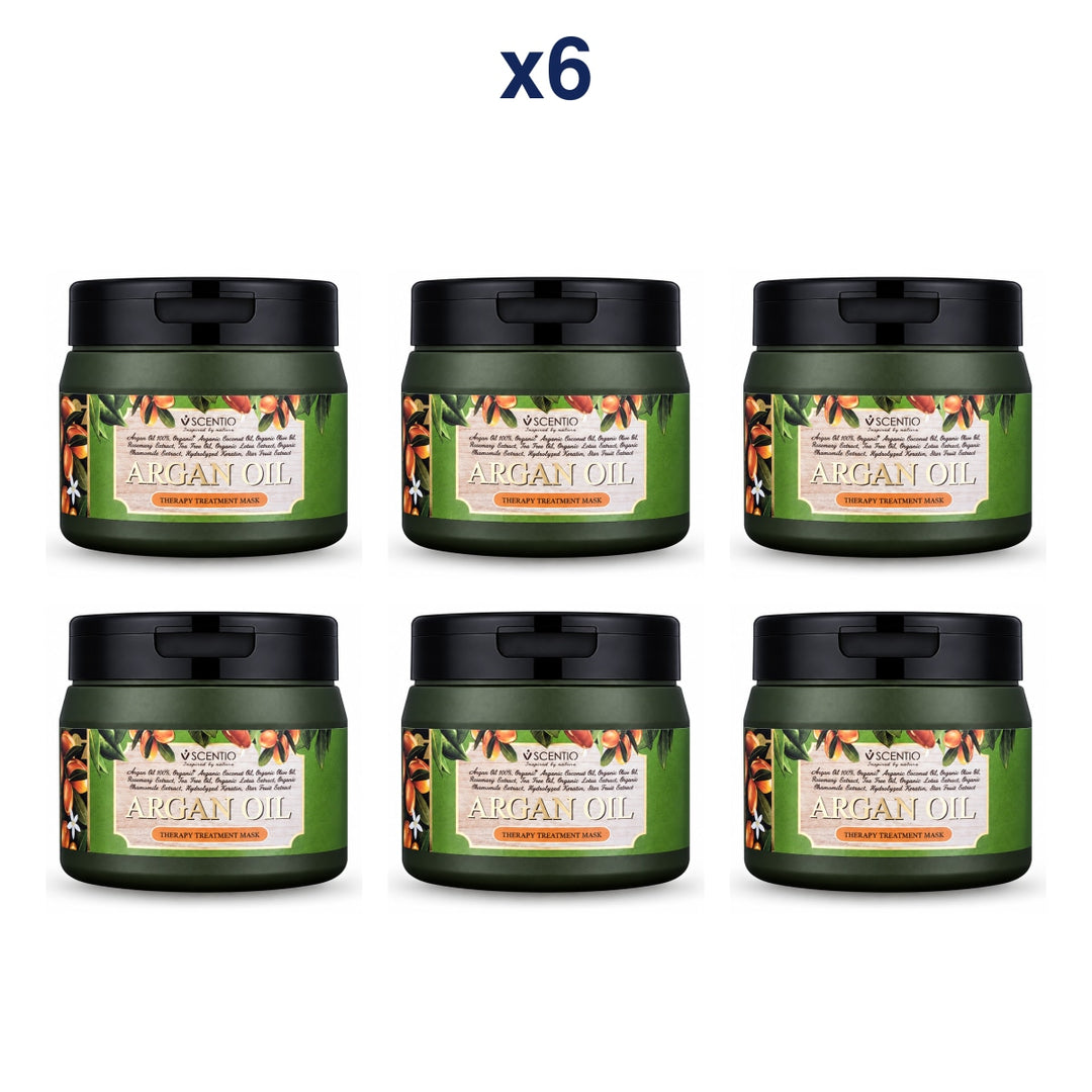 Scentio Hair Professional Argan Oil Therapy Treatment Mask 250 ml — Pack of 6 — 6 complete retail units