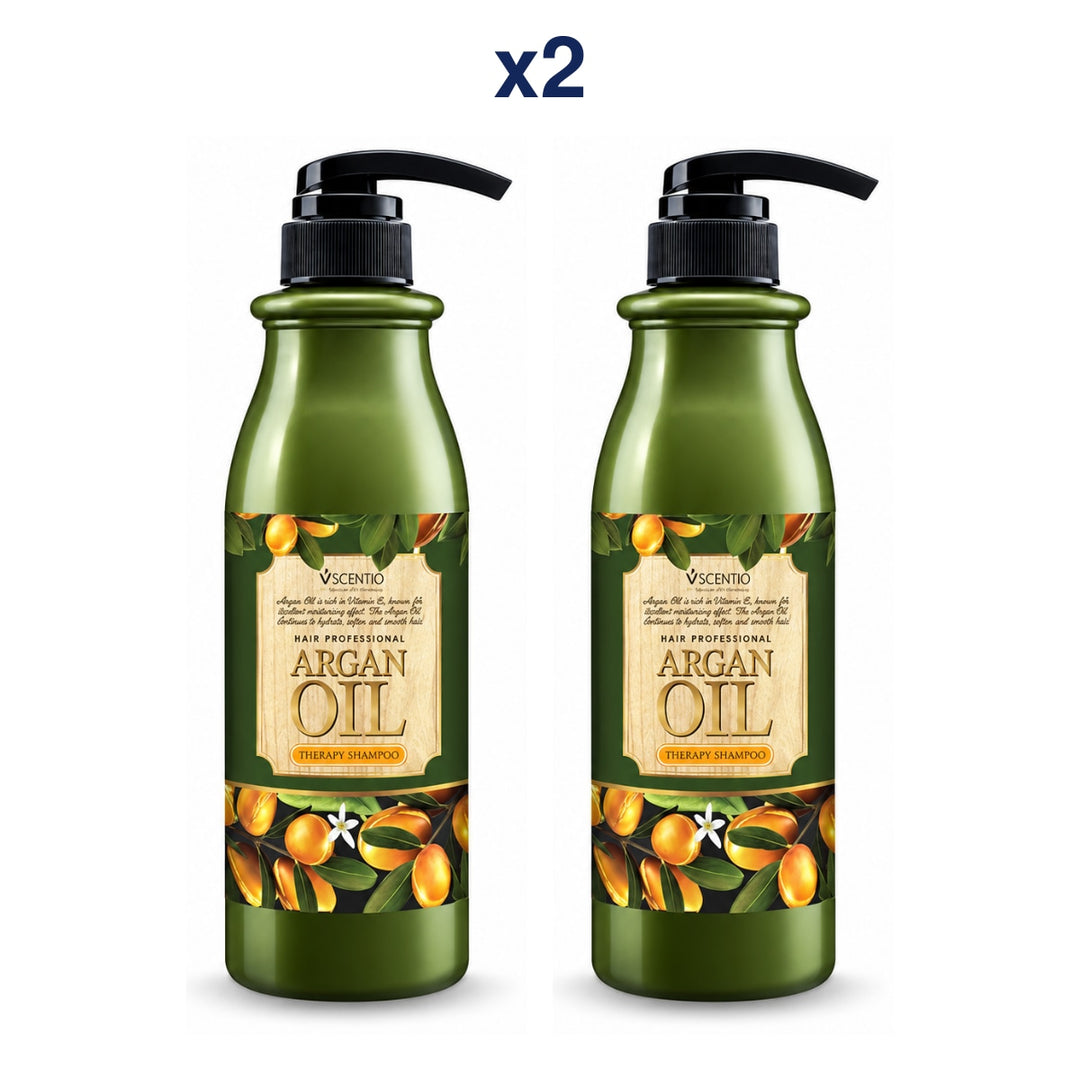 Scentio Hair Professional Argan Oil Therapy Shampoo 500 ml — Pack of 2 — 2 complete retail units