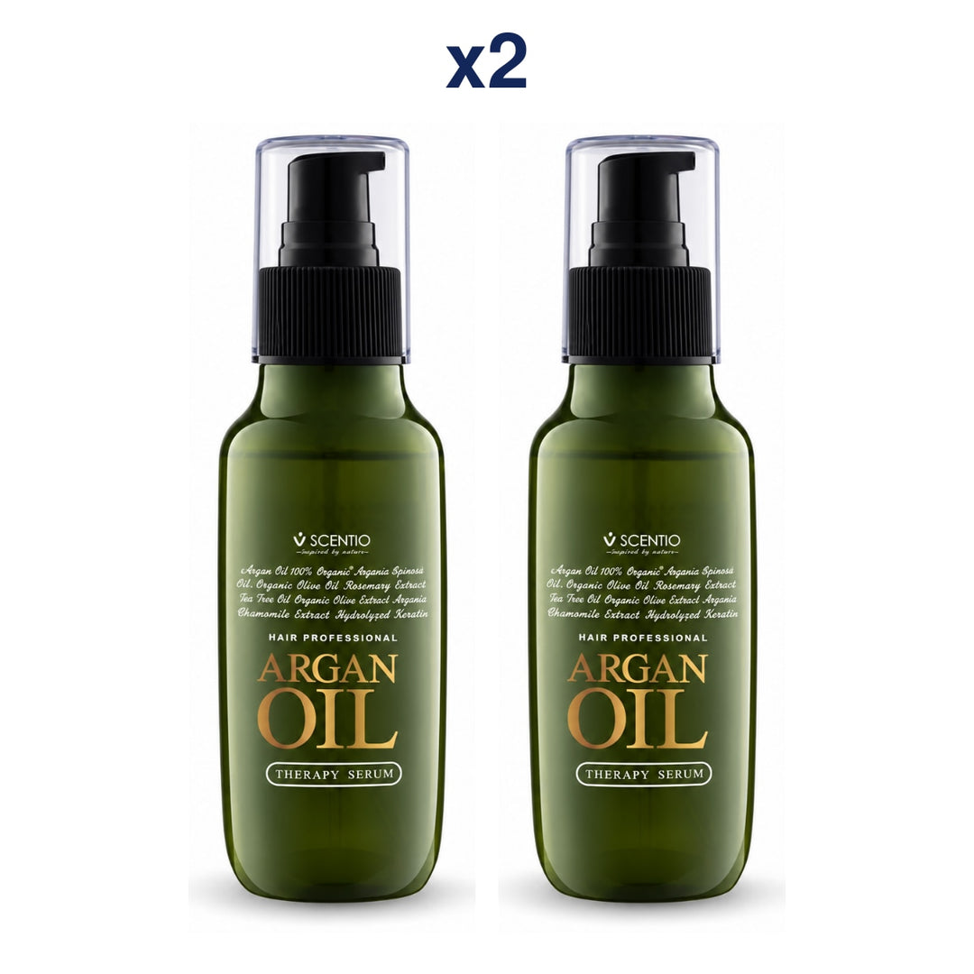 Scentio Hair Professional Argan Oil Therapy Serum 120 ml — Pack of 2 — 2 complete retail units