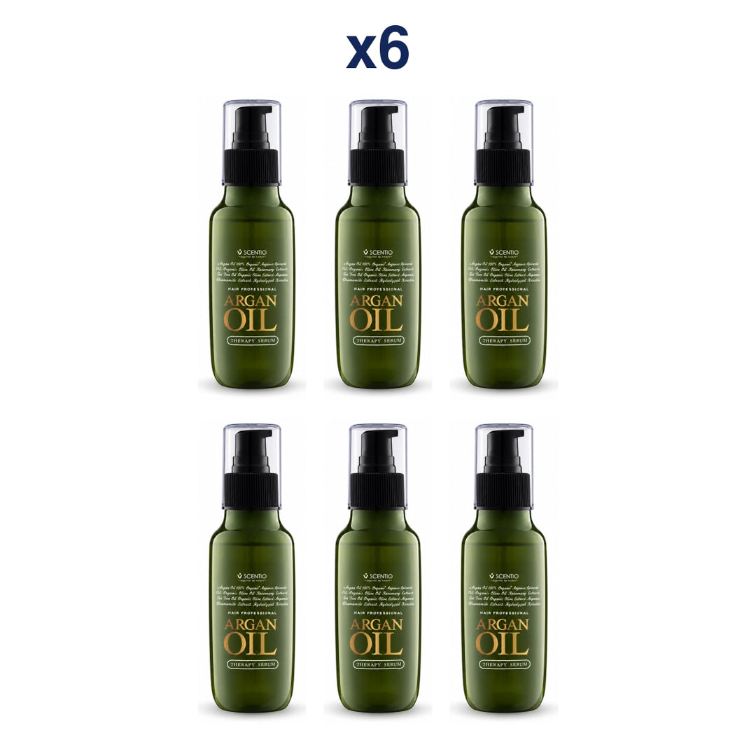 Scentio Hair Professional Argan Oil Therapy Serum 120 ml — Pack of 6 — 6 complete retail units