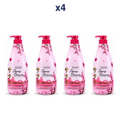 Scentio Cherry Blossom Lightening & Smooth Bath Cream 700 ml — Pack of 4 — 4 complete retail units