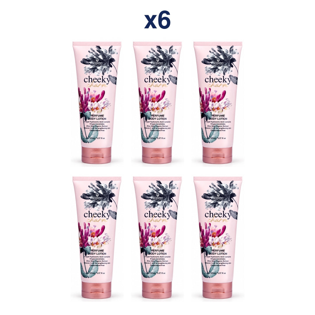 Scentio Cheeky Charm Perfume Body Lotion 165 ml — Pack of 6 — 6 complete retail units