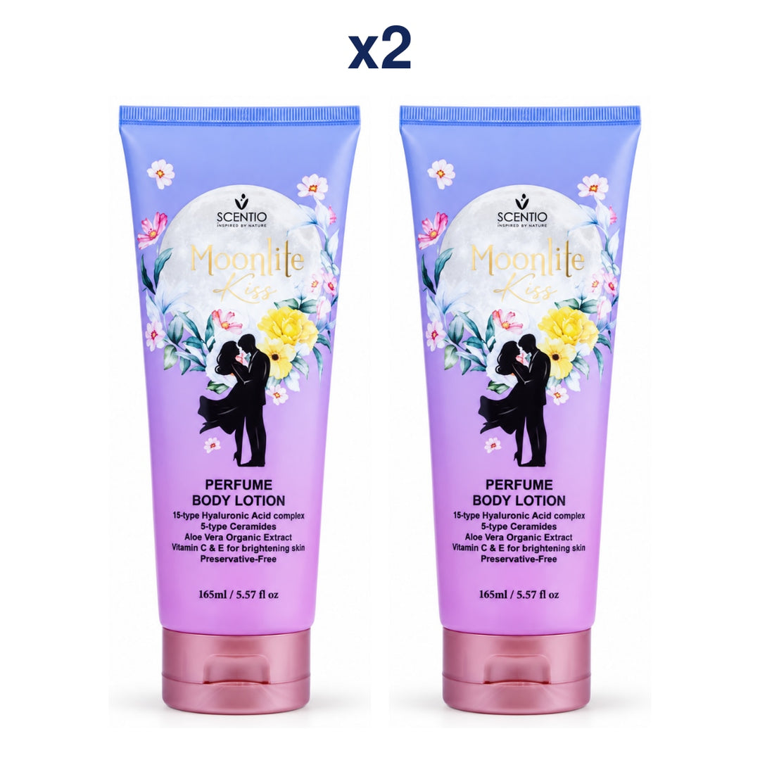 Scentio Moon Lite Kiss Perfume Body Lotion 165 ml — Pack of 2 — 2 complete retail units