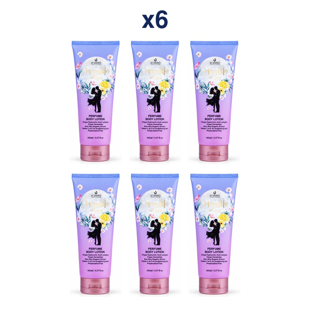 Scentio Moon Lite Kiss Perfume Body Lotion 165 ml — Pack of 6 — 6 complete retail units
