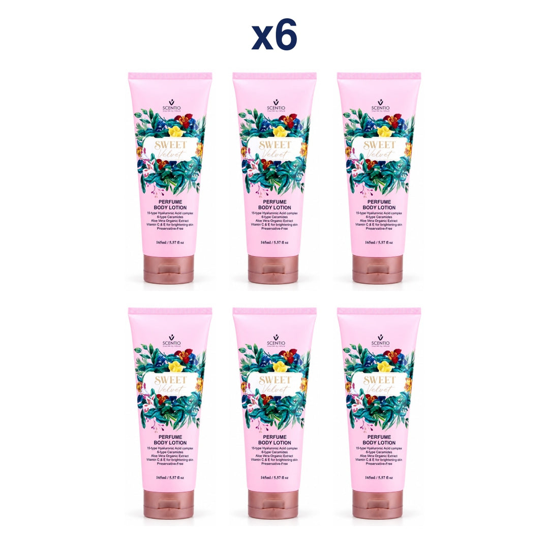 Scentio Sweet Velvet Perfume Body Lotion 165 ml — Pack of 6 — 6 complete retail units