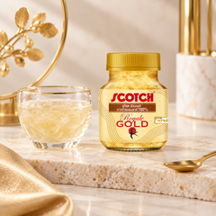 Scotch Royale Gold Less Sweet jar serving suggestion