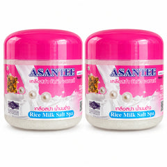 ASANTEE Rice Milk Salt Spa Scrub — 2 retail jars of 700 ml