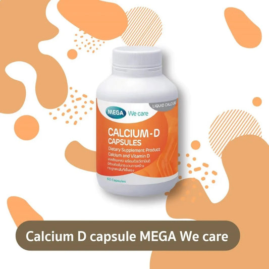 Mega We Care Calcium D – Bone & Teeth Support with Vitamin D3 | 60 Capsules