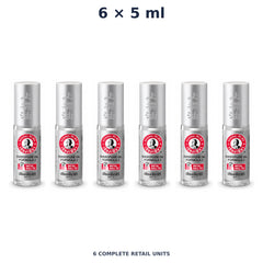 Siang Pure Oil Formula II Metal Ball Tip 5 ml — 6 Roll-Ons. Exact quantity sold.