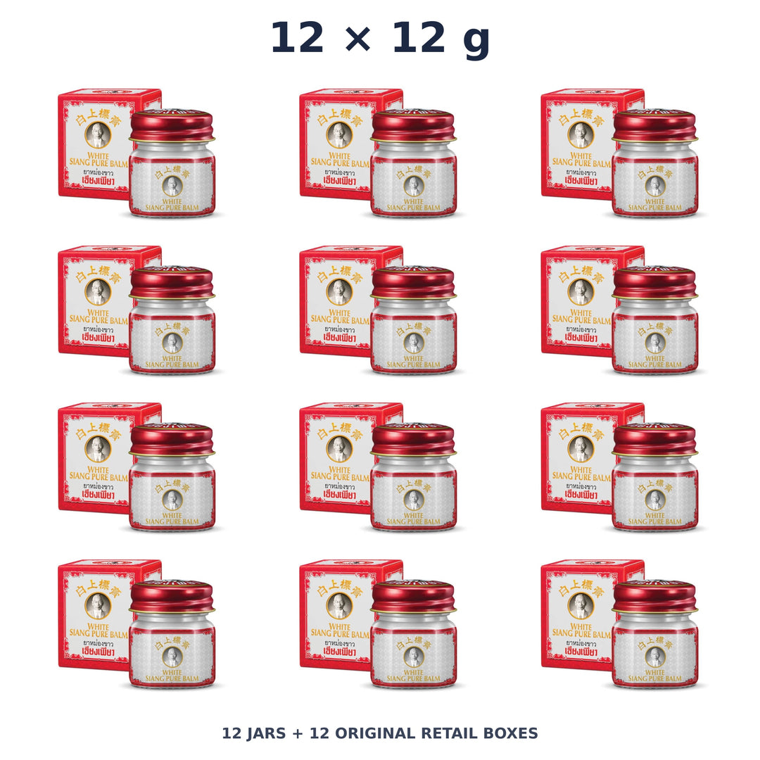 Siang Pure White Balm 12 g — 12 Jars with Retail Boxes. Exact quantity sold.