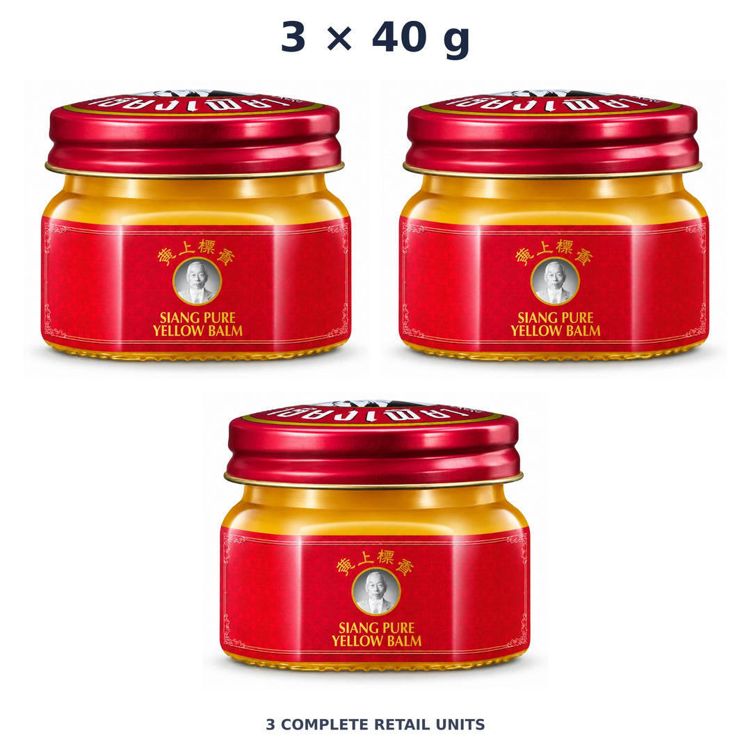 Siang Pure Yellow Balm 40 g — 3 Jars. Exact quantity sold.