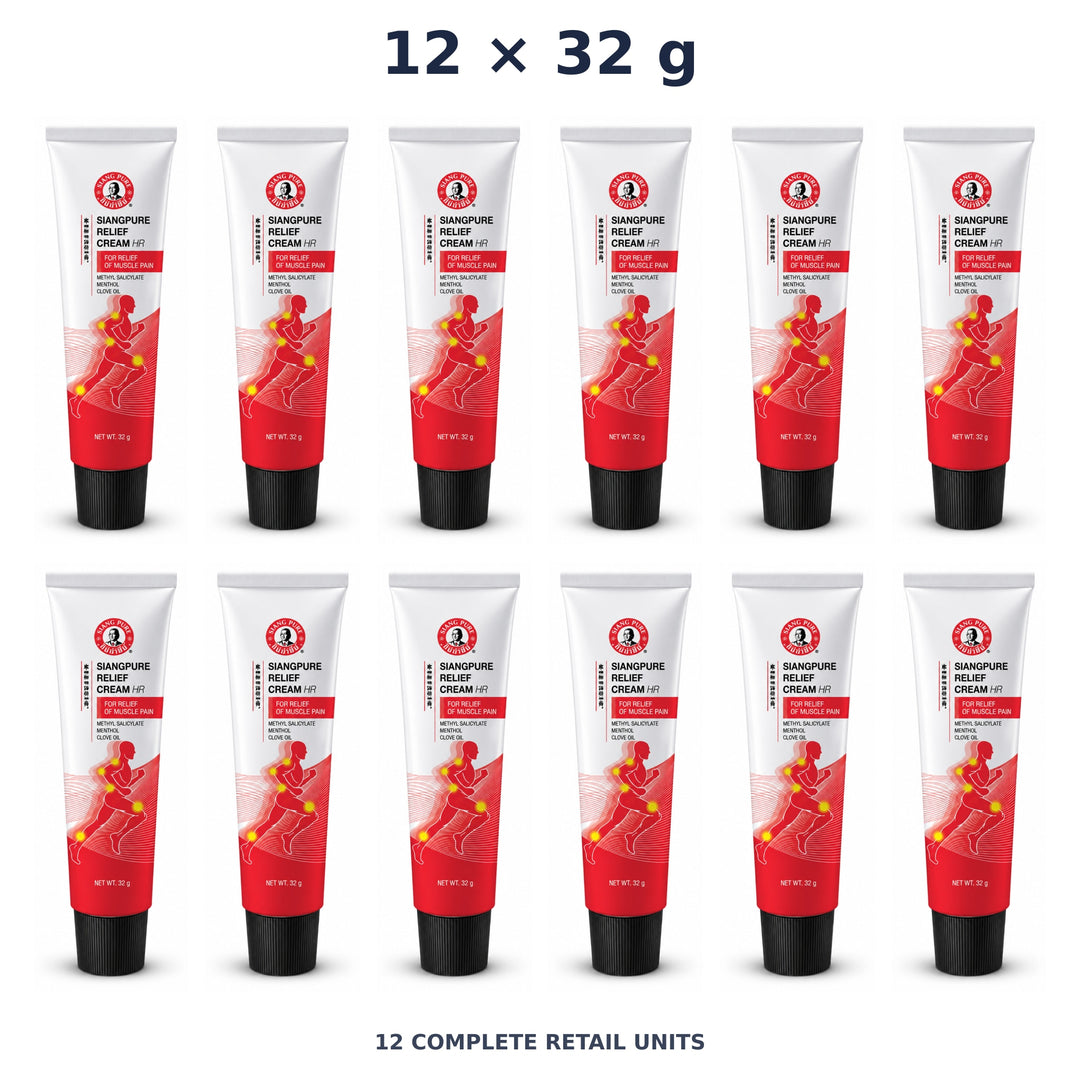 Siang Pure Relief Cream 32 g — 12 Tubes. Exact quantity sold.