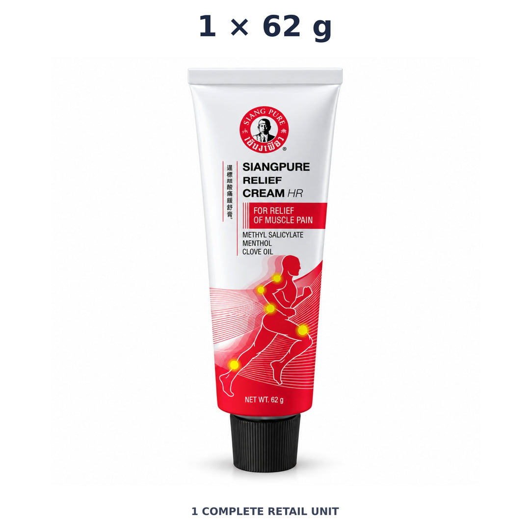 Siang Pure Relief Cream 62 g — 1 Tube. Exact quantity sold.