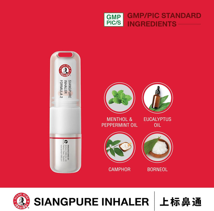 Siang Pure Formula 2 with menthol, camphor, borneol and eucalyptus oil