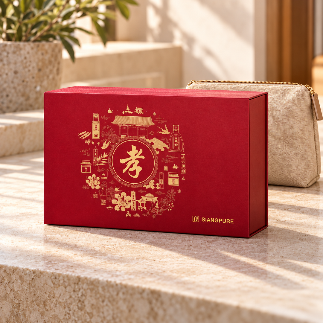 Siang Pure Special Moments of Relief — 7-Product Gift Box. Lifestyle reference photograph; see the main pack image for the quantity included.