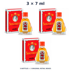 Siang Pure Oil Formula I 7 ml — 3 Bottles with Retail Boxes. Exact quantity sold.