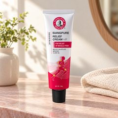 Siang Pure Relief Cream. Lifestyle reference photograph; see the main pack image for the quantity included.