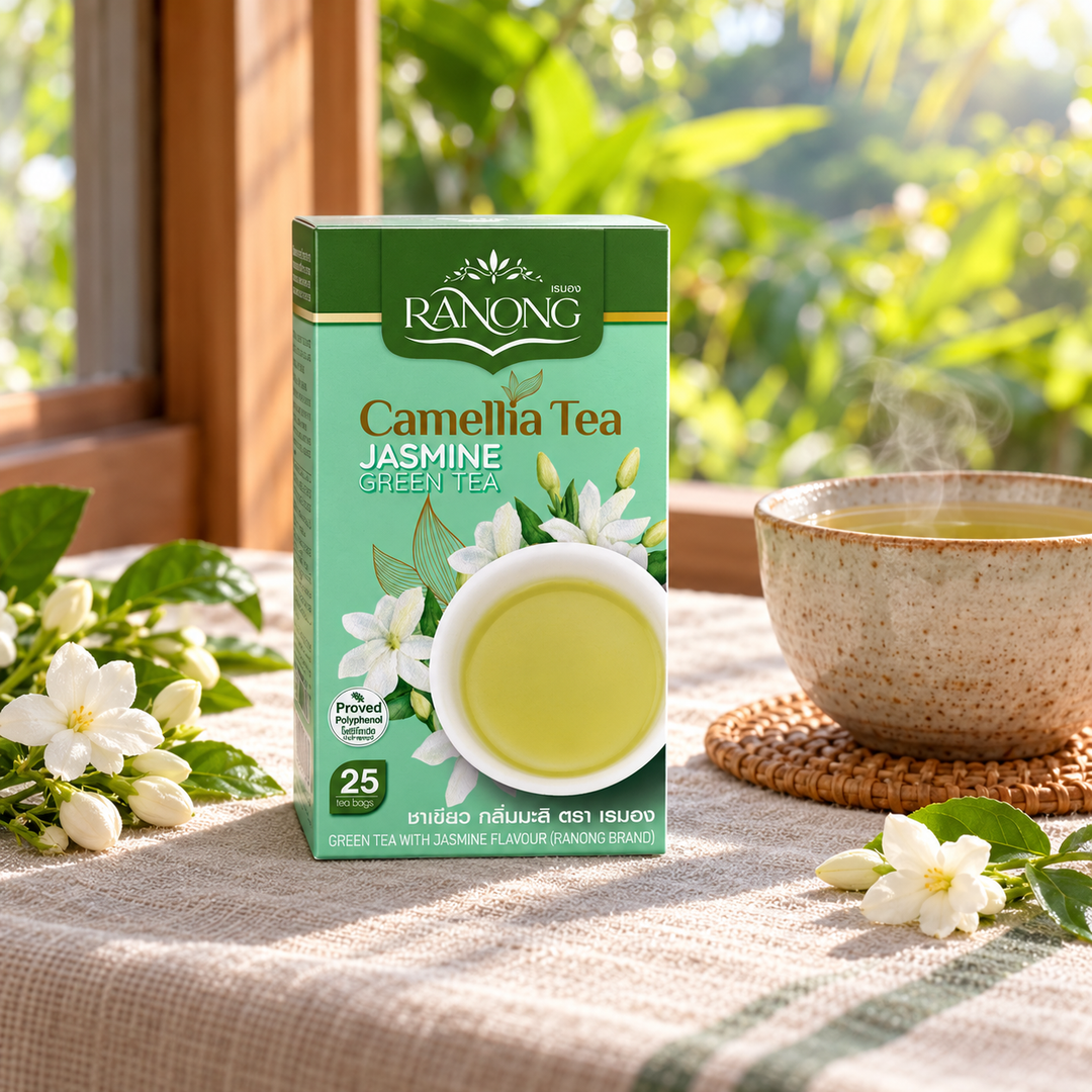 Ranong Tea Camellia Jasmine Green Tea – illustrative serving suggestion