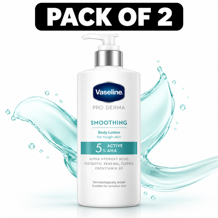 Vaseline Pro Derma Smoothing body lotion 465 ml pack of 2