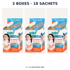 Smooth E Sun Asta Blemish Oil Control SPF50+ PA++++ Sachet Box 5 g × 6 — 3 Boxes · 18 Sachets
