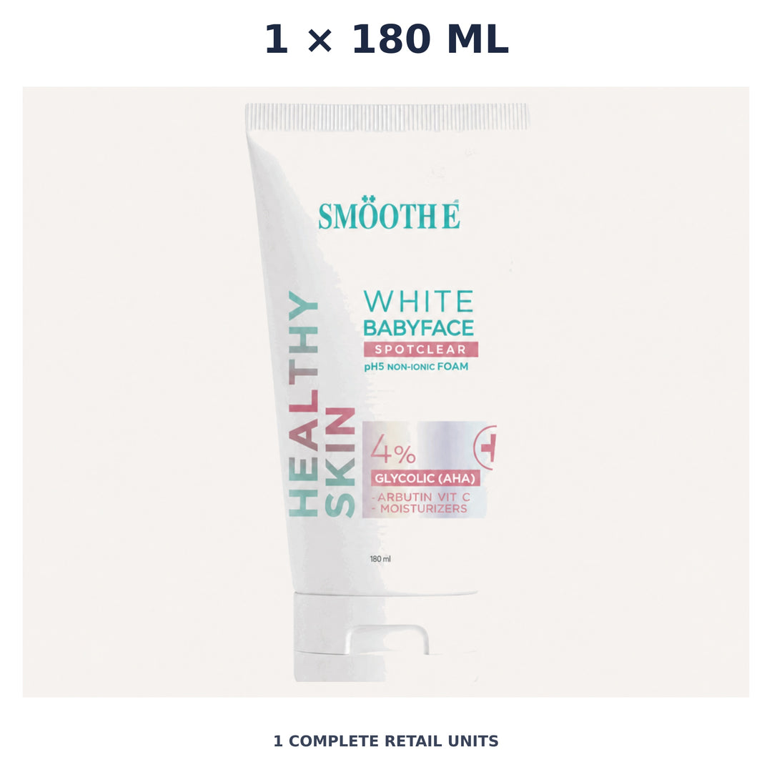 Smooth E White Babyface Spot Clear Non-Ionic Foam — 180 ml — 1 Unit