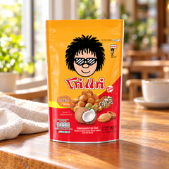 Koh-Kae Coconut Cream Flavour Coated Peanuts lifestyle illustration, individual 180 g pouch