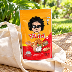 Koh-Kae Coconut Cream Flavour Coated Peanuts lifestyle illustration, individual 180 g pouch
