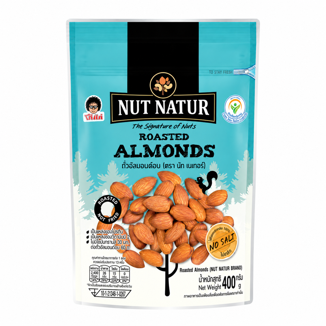 Koh-Kae Nut Natur Roasted Almonds — 1 × 400 g on white background