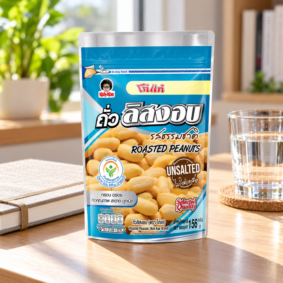 Koh-Kae Unsalted Roasted Peanuts, 156 g lifestyle illustration