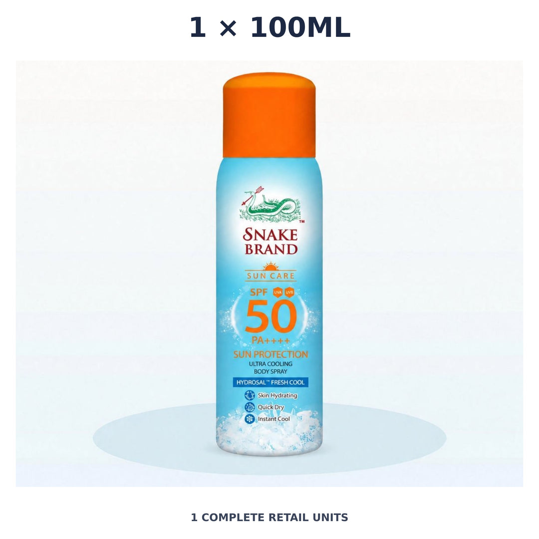 Snake Brand Cooling Spray Sun Protection SPF 50 PA++++ 100ml — 1 Units