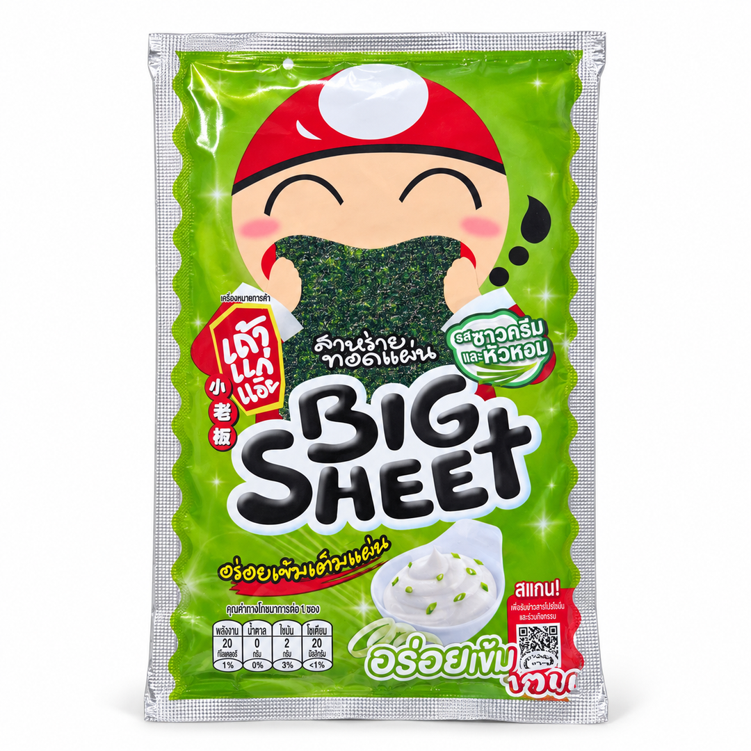 Tao Kae Noi Big Sheet Sour Cream and Onion seaweed snack