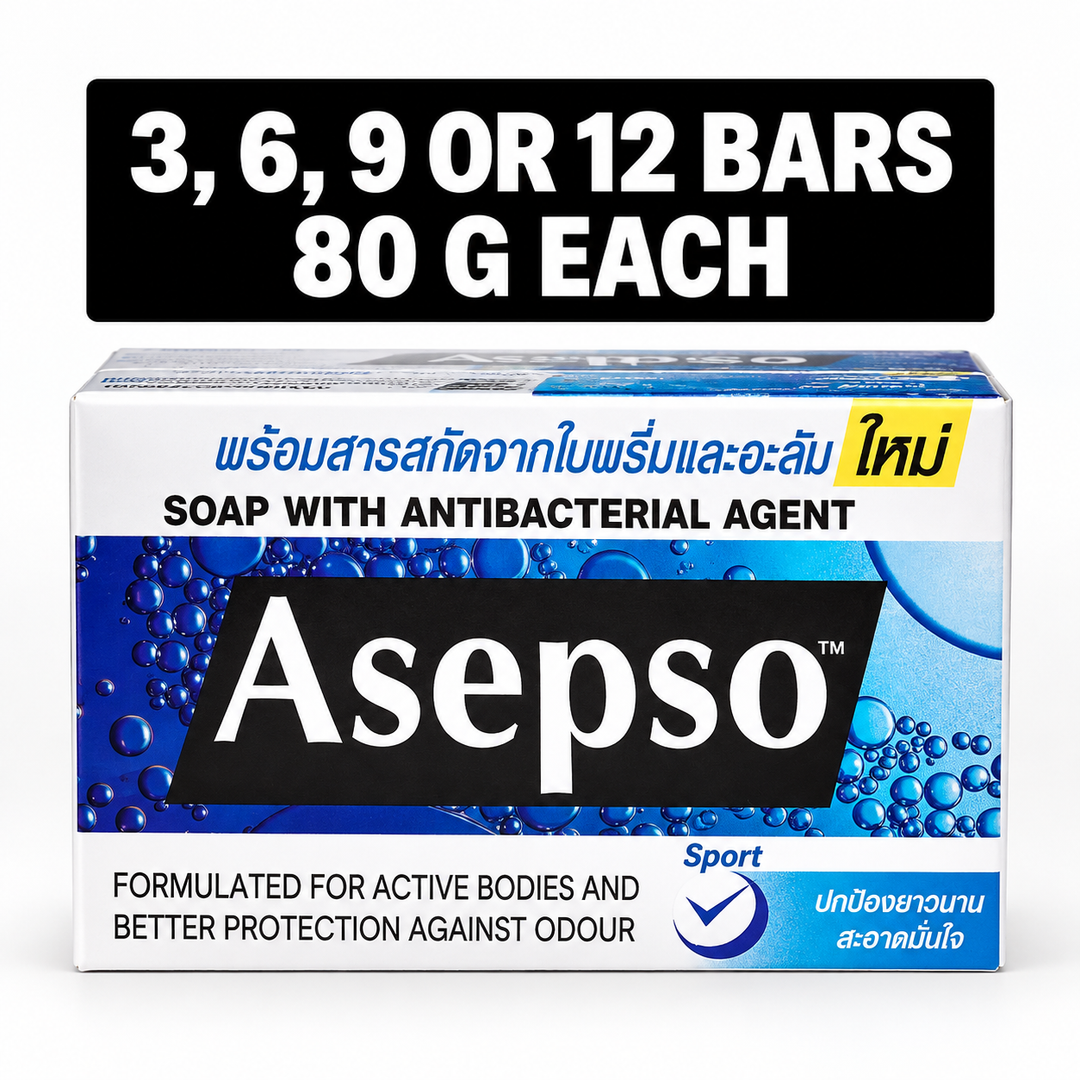 Asepso Sport soap packs 3 6 9 or 12 bars
