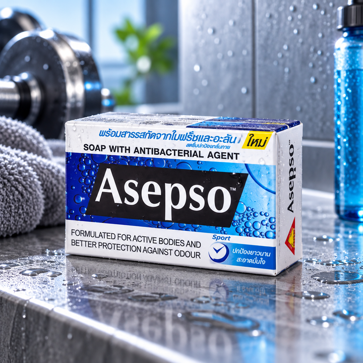 Asepso Sport soap gym shower setting