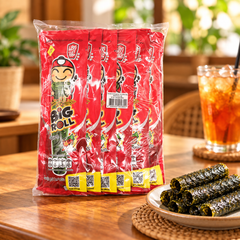 Tao Kae Noi Big Roll Spicy seaweed snack multipack lifestyle photograph