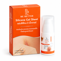 BE BETTER Scar Care Duo — Gel 15 ml + 2 Silicone Sheets, 4 × 15 cm — product on white background