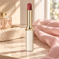 L'Oréal Paris Color Riche Creme Matte Lipstick — Shade 198 — 1 Lipstick — lifestyle setting, decorative objects not included