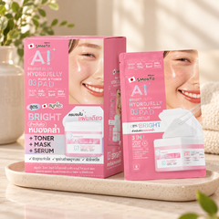 Smooto Hydrojelly Mask & Toner Pad Bright Glow 20 g — product presentation