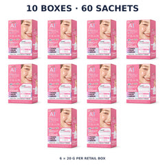 Smooto Hydrojelly Mask & Toner Pad Bright Glow 20 g — 10 Boxes · 60 Sachets