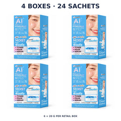 Smooto Hydrojelly Mask & Toner Pad Moist Glow 20 g — 4 Boxes · 24 Sachets
