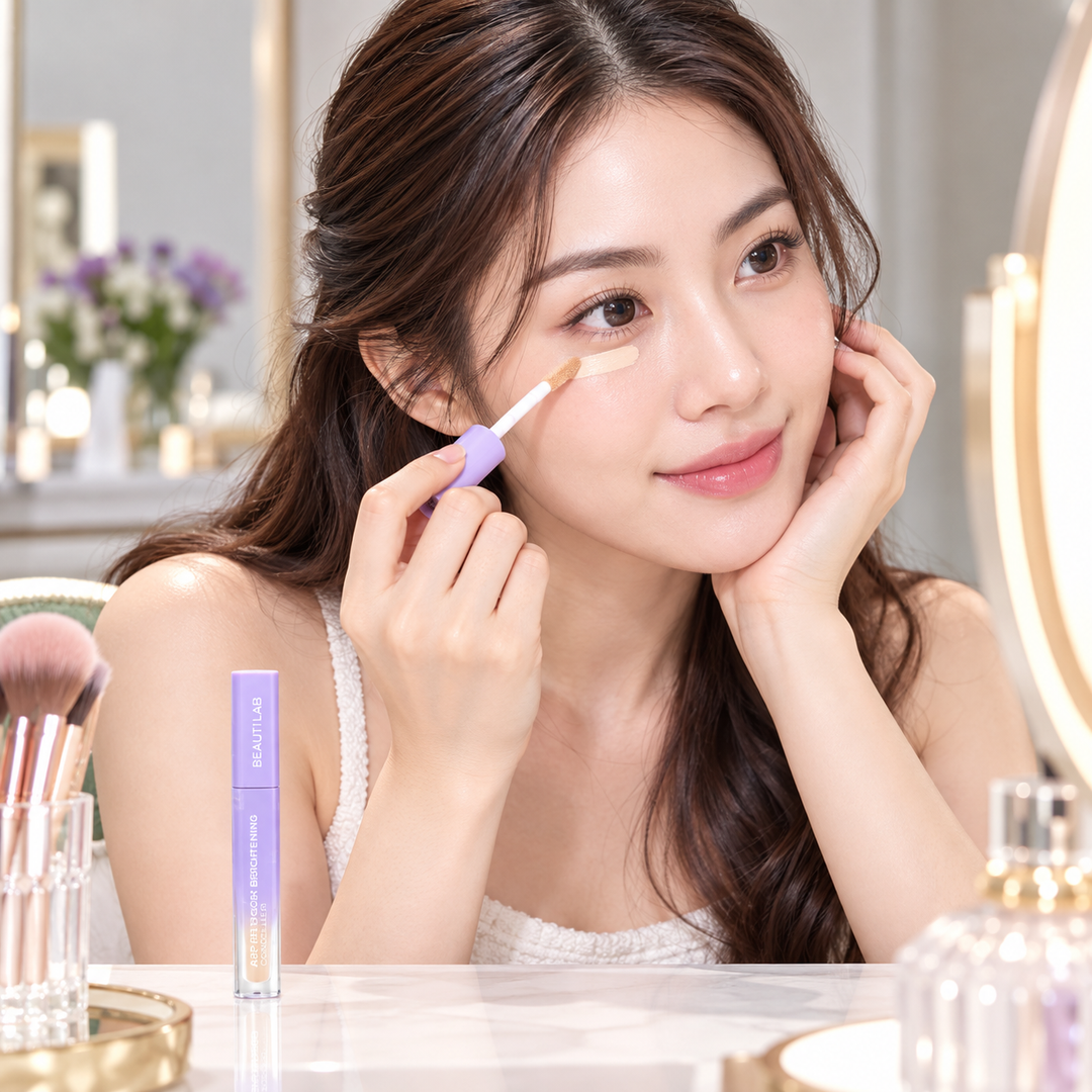 BEAUTILAB A2P Retouch Brightening Concealer — 01 Light — applying makeup