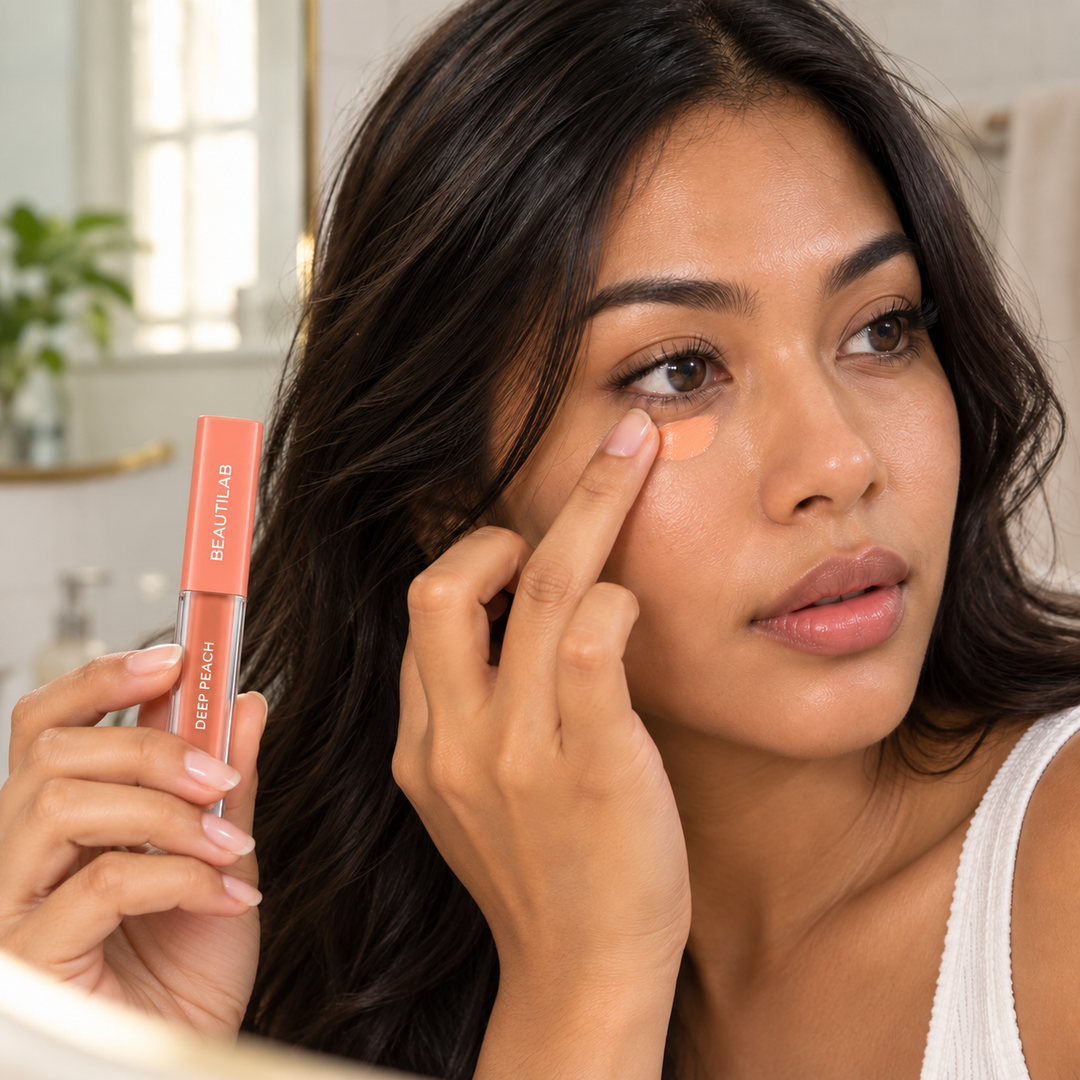 BEAUTILAB A2P Concentrate Peach Dark Spot Corrector — Deep Peach — 1, 2 or 4 Tubes | 2.5 g Each — product use lifestyle use2