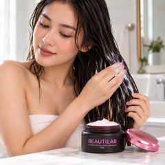 BEAUTILAB Silk Bunny Smooth & Shine Hair Masque — 1, 2 or 4 Jars | 180 g Each — product use lifestyle use2