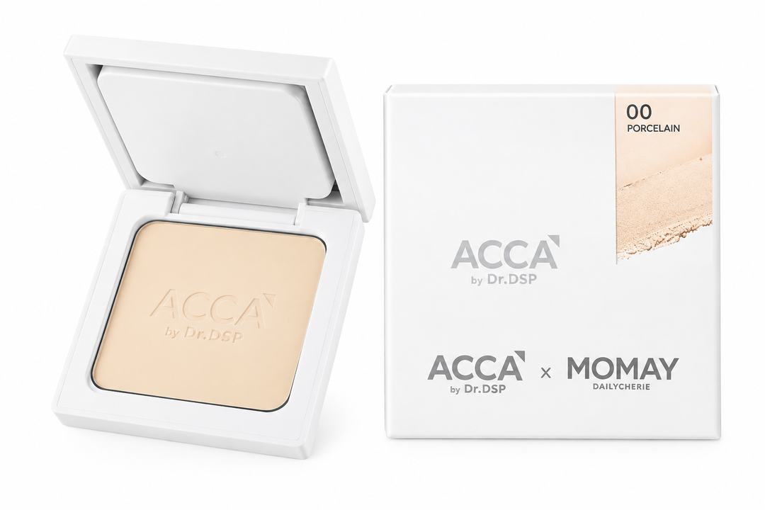 ACCA by Dr.DSP × MOMAY Aminol Pact 0% Talc & Silicone 12 g – 00 Porcelain | 1, 2 or 4 Pack product on white background